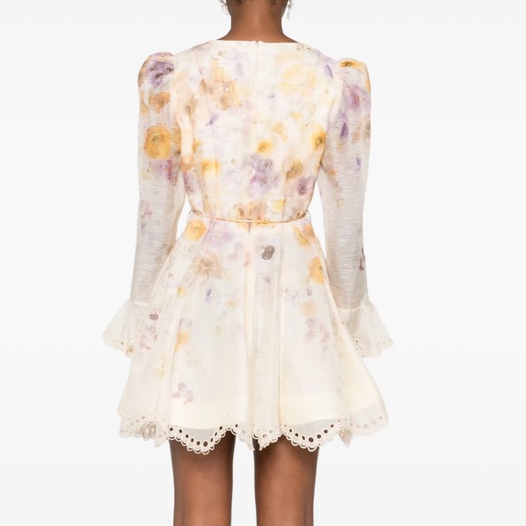 Zimmermann Pastel Floral Dress with Lace Details - Picture 9 of 9